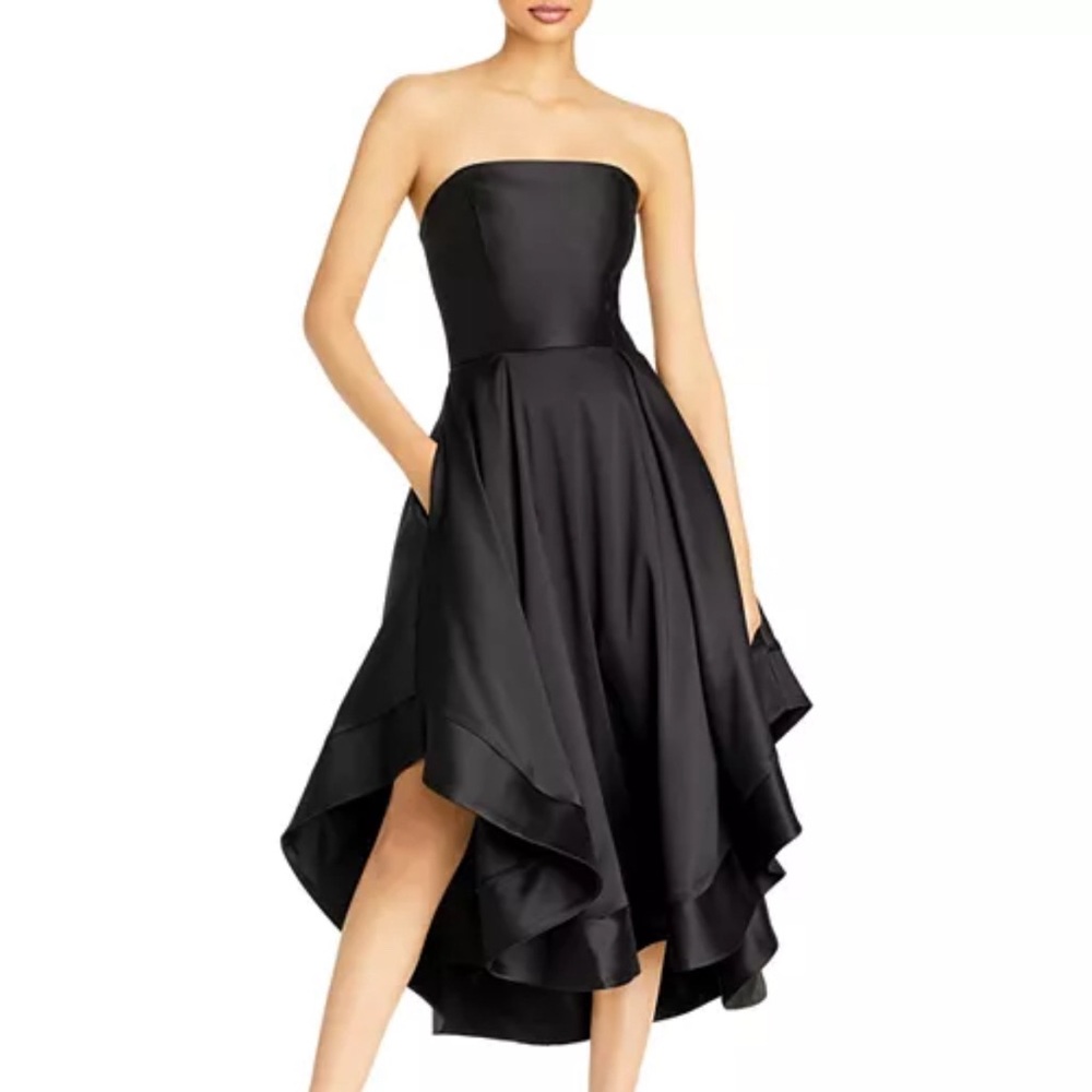 Aqua Bloomingdales Mikado Strapless Midi Gown